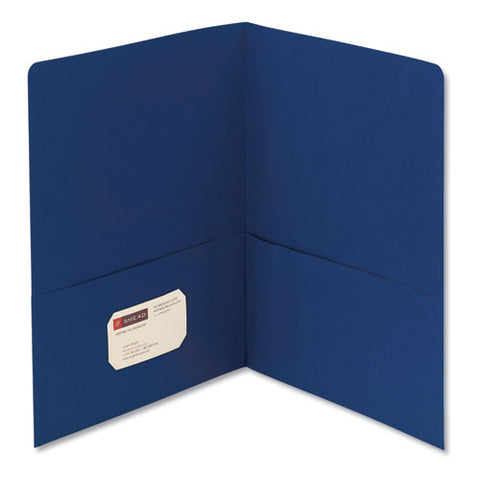 Two-pocket Folder, Textured Paper, Dark Blue, 25-box