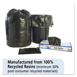Total Recycled Content Plastic Trash Bags, 65 Gal, 1.5 Mil, 50" X 51", Brown-black, 100-carton