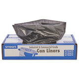 Total Recycled Content Plastic Trash Bags, 65 Gal, 1.5 Mil, 50" X 51", Brown-black, 100-carton