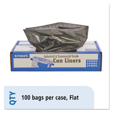 Total Recycled Content Plastic Trash Bags, 65 Gal, 1.5 Mil, 50" X 51", Brown-black, 100-carton