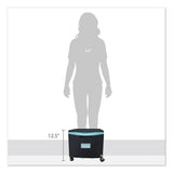 Single-drawer Mobile Filing Cabinet, 14.75w X 18.25d X 12.75h, Black-teal