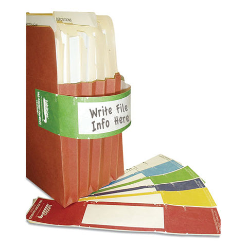 File Pocket Handles, 9.63 X 2, Green-white, 4-sheet, 12 Sheets-pack