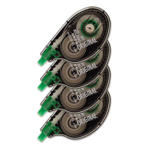 Mono Correction Tape, Non-refillable, 1-6" X 394", White Tape, 4-pack