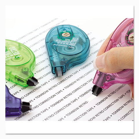 Mono Original Correction Tape, Asst Retrocolor Applicators, 1-6" X 394", 6-box