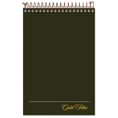Gold Fibre Steno Books, Gregg Rule, Green Cover, 6 X 9, 100 White Sheets