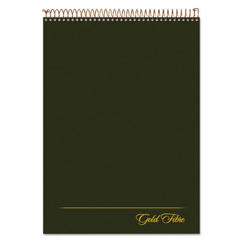 Gold Fibre Wirebound Writing Pad W- Cover, 1 Subject, Project Notes, Green Cover, 8.5 X 11.75, 70 Sheets