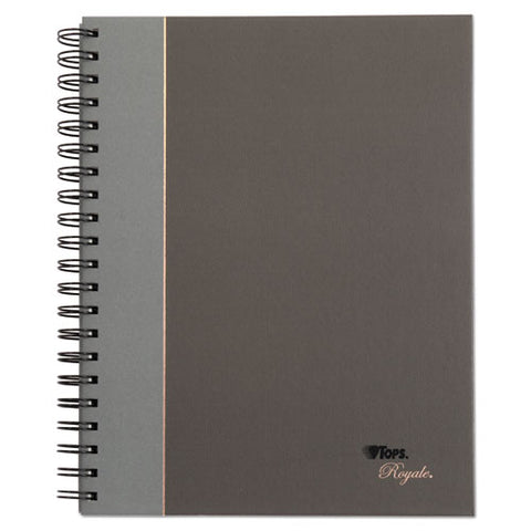 Royale Wirebound Business Notebook, College, Black-gray, 8.25 X 5.88, 96 Sheets