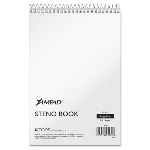 Steno Books, Gregg Rule, 6 X 9, White, 70 Sheets