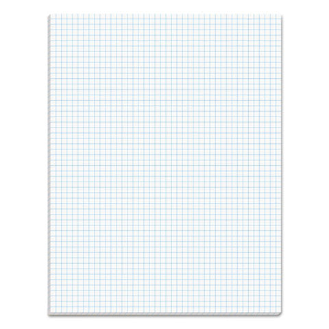 Quadrille Pads, 5 Sq-in Quadrille Rule, 8.5 X 11, White, 50 Sheets