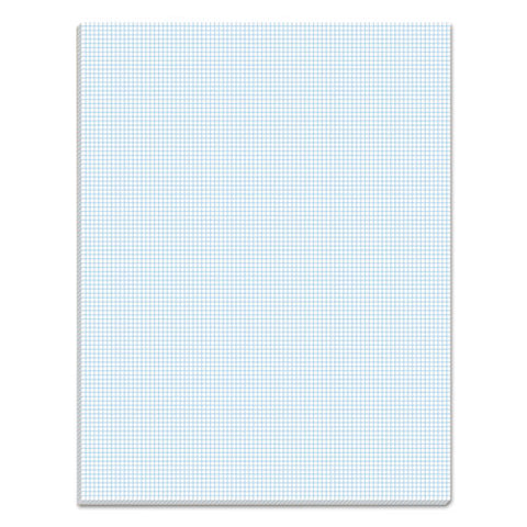 Quadrille Pads, 10 Sq-in Quadrille Rule, 8.5 X 11, White, 50 Sheets