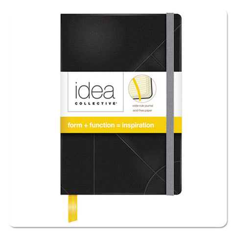 Idea Collective Journal, Wide-legal Rule, Black Cover, 5.5 X 3.5, 96 Sheets