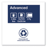 Advanced Jumbo Bath Tissue, Septic Safe, 2-ply, White, 3.48" X 751 Ft, 12 Rolls-carton