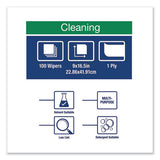 Low-lint Cleaning Cloth, 9 X 16.5, Turquois, 100-box, 8 Boxes-carton
