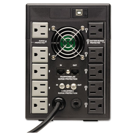 Smartpro Lcd Line-interactive Ups Avr Tower, Lcd, Usb, 10 Outlets, 1500 Va, 650j