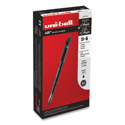 Air Porous Rollerball Pen, Medium 0.7 Mm, Black Ink-barrel, Dozen