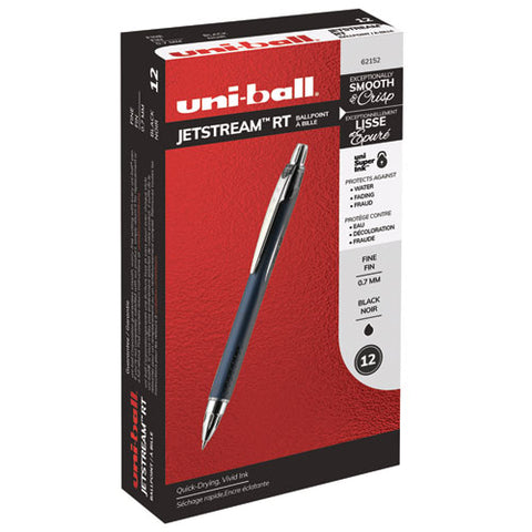 Jetstream Retractable Ballpoint Pen, Fine 0.7 Mm, Black Ink, Blue Barrel