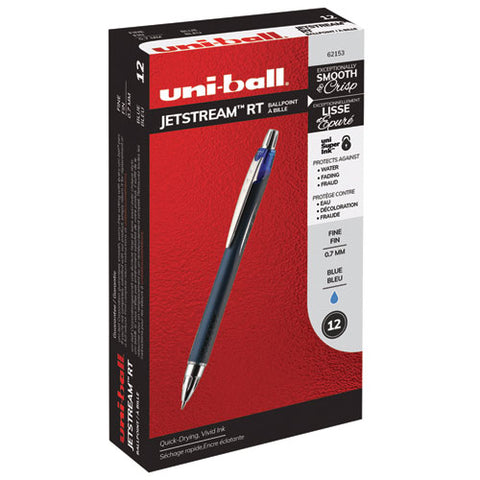 Jetstream Retractable Ballpoint Pen, Fine 0.7 Mm, Blue Ink, Blue Barrel
