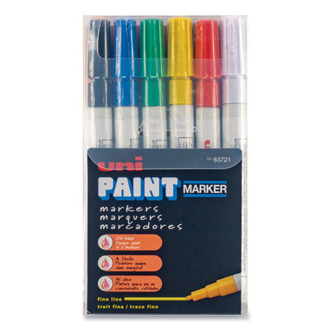 Permanent Marker, Fine Bullet Tip, Assorted Colors, 12-set