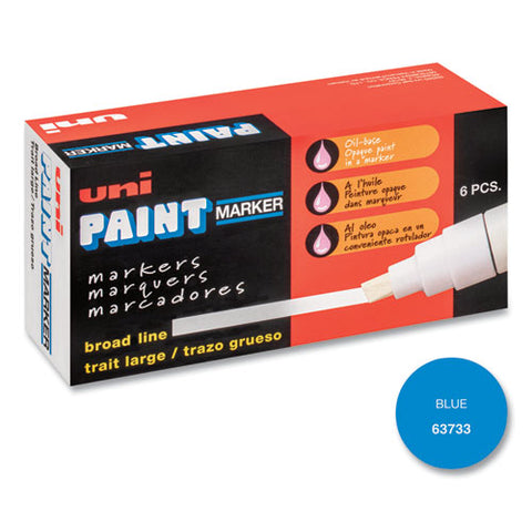 Permanent Marker, Broad Chisel Tip, Blue