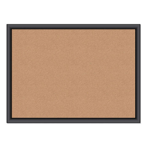 Cork Bulletin Board, 24 X 18, Natural Surface, Black Frame