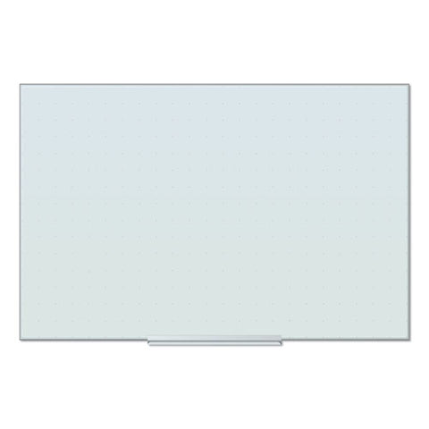 Floating Glass Ghost Grid Dry Erase Board, 36 X 24, White