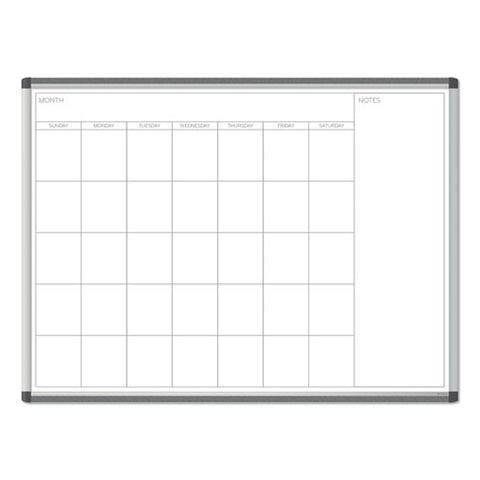 Pinit Magnetic Dry Erase Undated One Month Calendar, 48 X 36, White