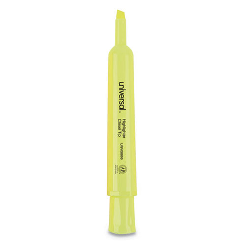 Desk Highlighters, Chisel Tip, Fluorescent Yellow, 36-pack
