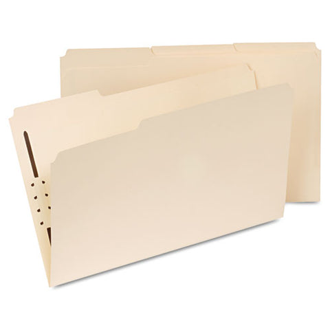 Reinforced Top Tab Folders With One Fastener, 1-3-cut Tabs, Legal Size, Manila, 50-box