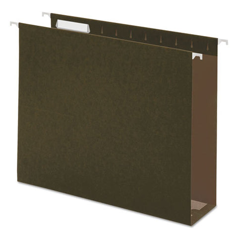 Box Bottom Hanging File Folders, Letter Size, 1-5-cut Tab, Standard Green, 25-box