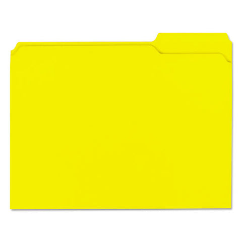 Reinforced Top-tab File Folders, 1-3-cut Tabs, Letter Size, Yellow, 100-box