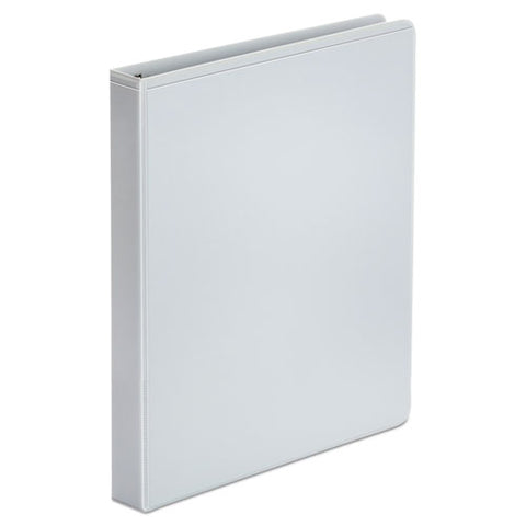 Economy Round Ring View Binder, 3 Rings, 1" Capacity, 11 X 8.5, White, 12-carton