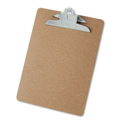 Hardboard Clipboard, 1" Capacity, Holds 8 1-2 X 11, Brown