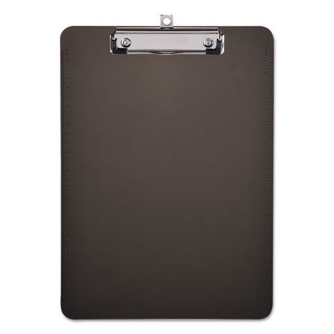 Plastic Clipboard With Low Profile Clip, 1-2" Cap, 8 1-2 X 11, Translucent Black