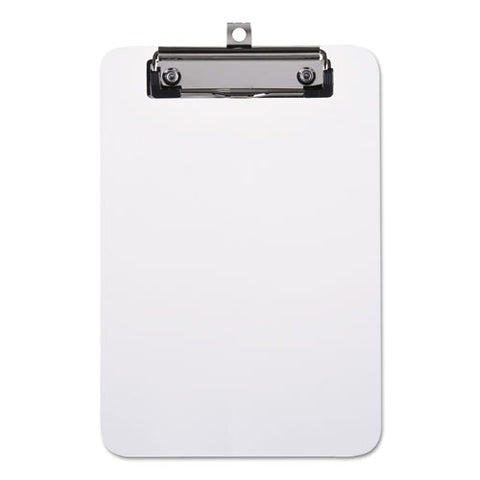 Plastic Clipboard With Low Profile Clip, 1-2" Capacity, Holds 5 X 8, Clear