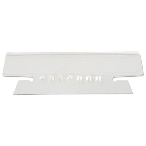 Hanging File Folder Plastic Index Tabs, 1-3-cut Tabs, Clear, 3.5" Wide, 25-pack