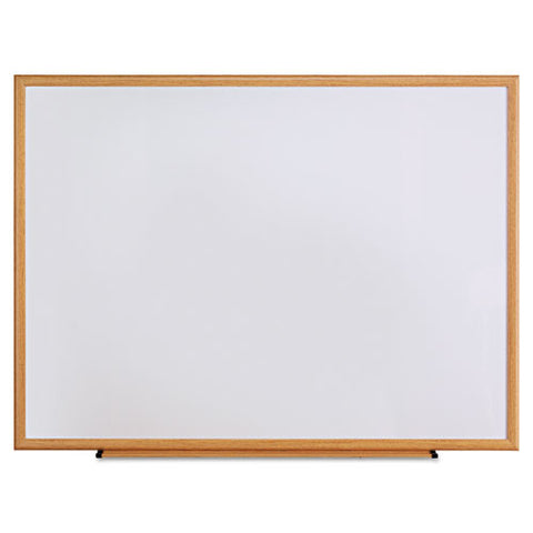 Dry Erase Board, Melamine, 48 X 36, Oak Frame