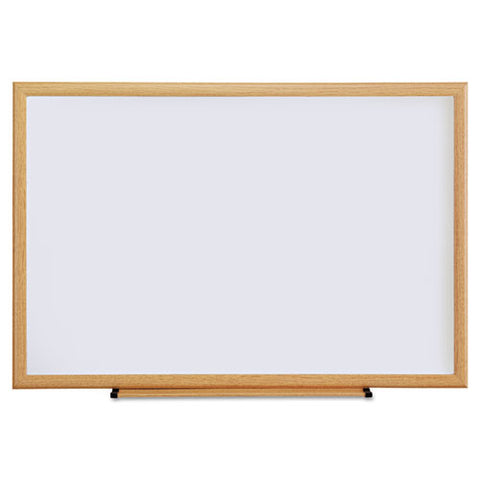 Dry Erase Board, Melamine, 36 X 24, Oak Frame