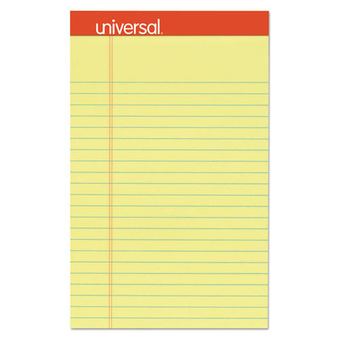 Perforated Ruled Writing Pads, Narrow Rule, 5 X 8, Canary, 50 Sheets, Dozen