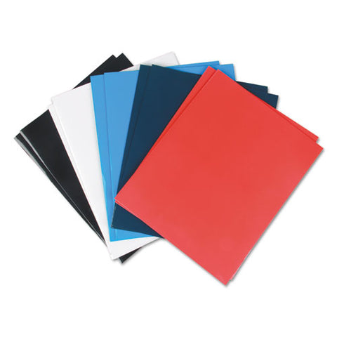 Laminated Two-pocket Folder, Cardboard Paper, Assorted, 11 X 8 1-2, 25-pack