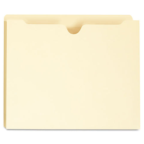 Deluxe Manila File Jackets With Reinforced Tabs, Straight Tab, Letter Size, Manila, 50-box