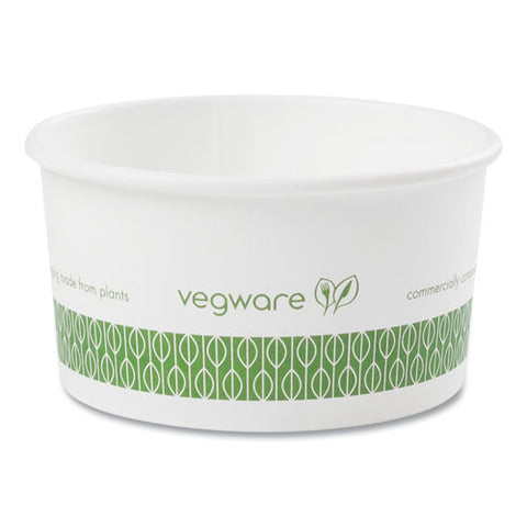 Soup Containers, 6 Oz, 3.5" Diameter X 1.7"h, Green/white, Paper, 1,000/carton