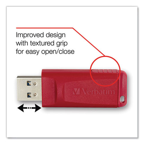 Store 'n' Go Usb Flash Drive, 4 Gb, Assorted Colors, 3-pack