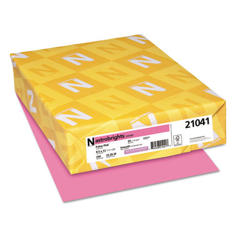 Color Cardstock, 65 Lb, 8.5 X 11, Pulsar Pink, 250-pack