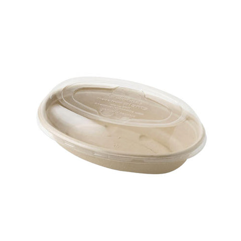 Fiber Burrito Bowl Lids, 8" Diameter, Clear, 400-carton