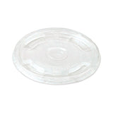 Ingeo Pla Clear Cold Cup Lids, Flat Lid, Fits 9-24 Oz Cups, 1,000-carton