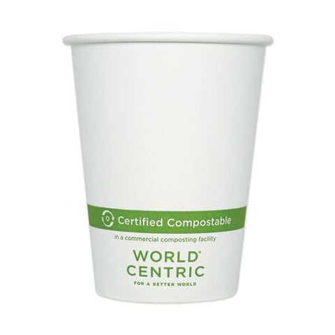 Paper Hot Cups, 12 Oz, White, 1,000-carton