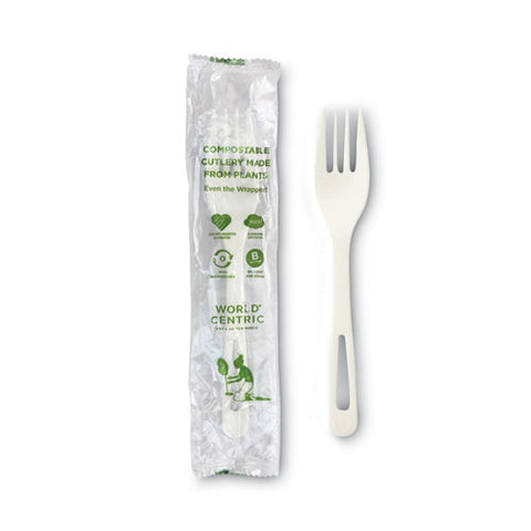 Tpla Compostable Cutlery, Fork, 6.3", White, 750-carton