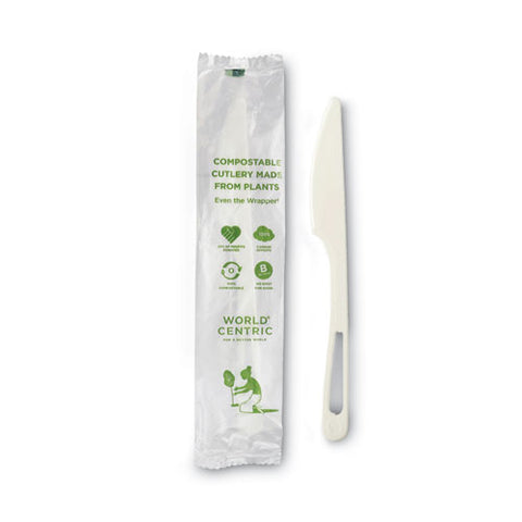 Tpla Compostable Cutlery, Knife, 6.7", White, 750-carton