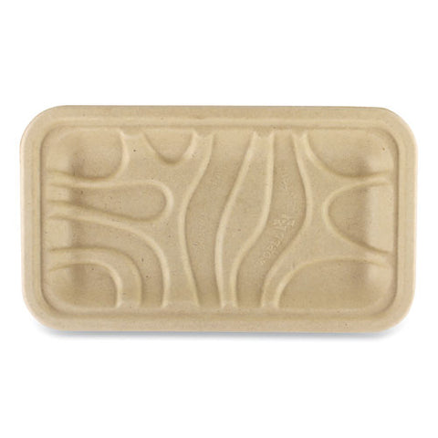 Fiber Trays, Pla Lined, Pfas Free, 1-compartment, 8.3 X 4.9 X 0.7, Natural, 500-carton