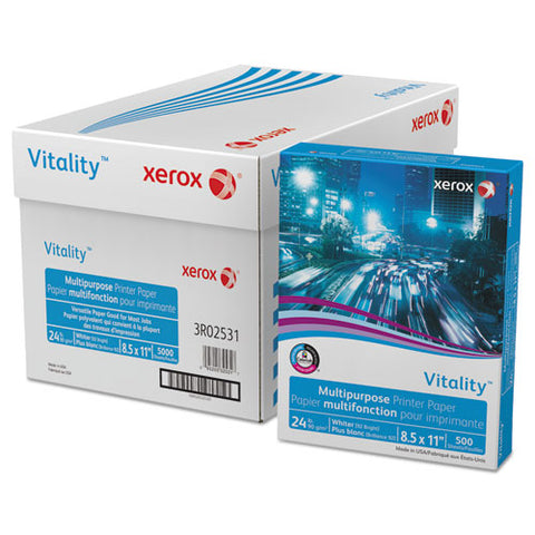 Vitality Multipurpose Print Paper, 92 Bright, 24 Lb, 8.5 X 11, White, 500-ream